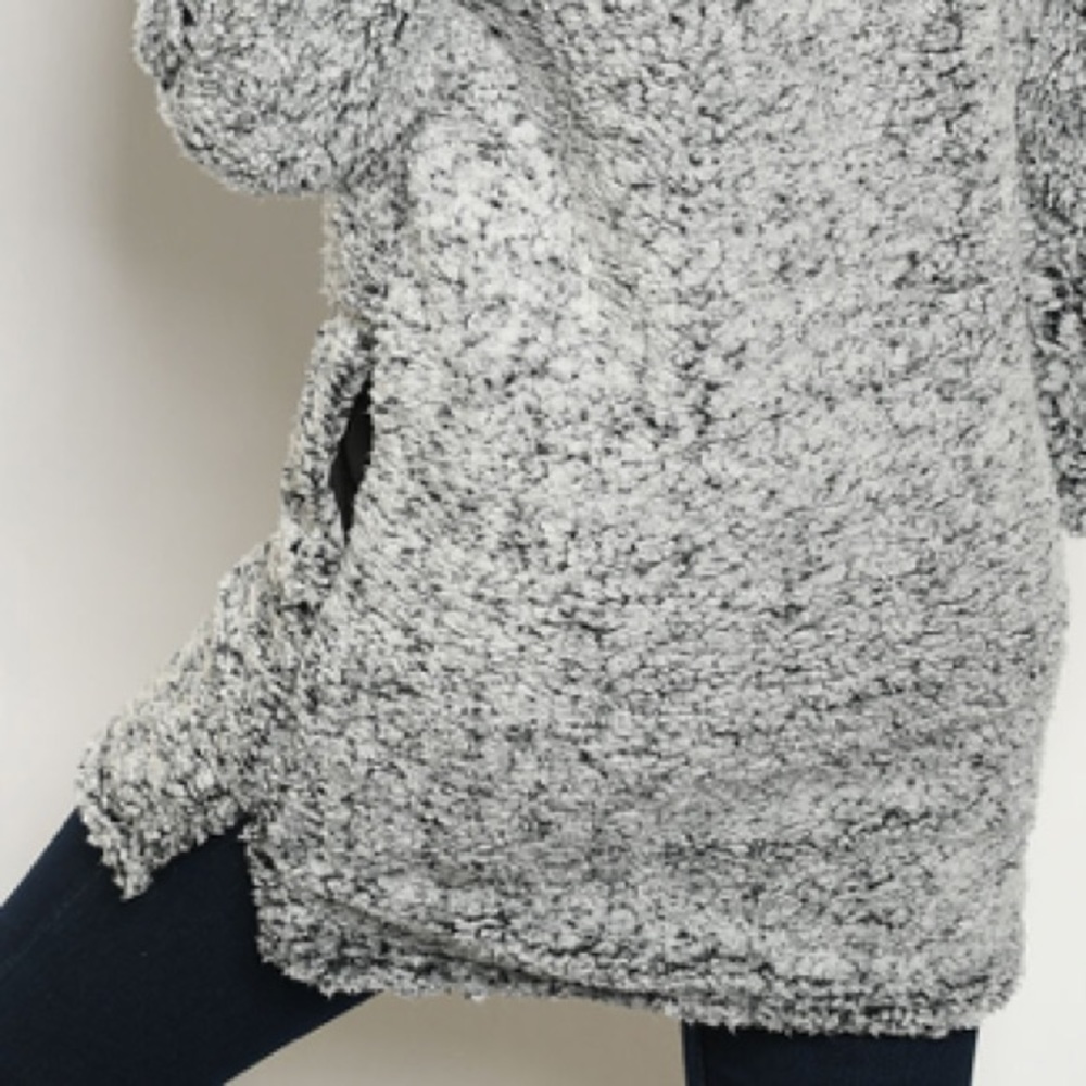 ❄️GREY SHERPA FLEECE PULLOVER - Picture 5 of 8